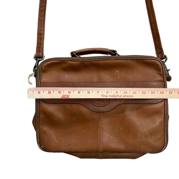 Vintage La Santa Fe Dilana Leather Briefcase Satchel Adjustable Strap Top Handle - Picture 4 of 10